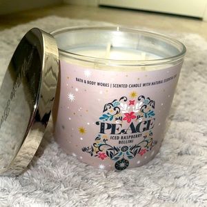 BBW limited edition peace iced rasberry Candle